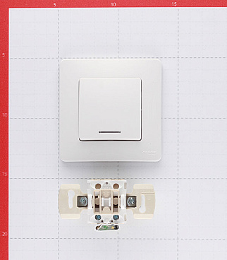Выключатель Systeme Electric Blanca одноклавишный встраиваемый белый с подсветкой (BLNVS010111)