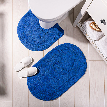 Коврик для ванной/туалета синий 50х80/50х50 см Verran Couple (500-30)
