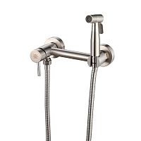 Смеситель с гигиеническим душем РМС сталь (SUS129-5-2)