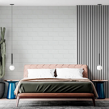 Панель ПВХ 600х600х6 мм eclectica офсет Grace белый кирпич 0,36 кв.м