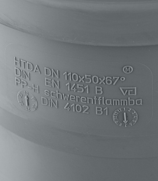 Крестовина Ostendorf HTDA d110х50х50 мм 67° пластиковая одноплоскостная для внутренней канализации (115910)