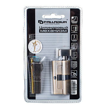 Цилиндр Palladium 60 C BK AB 60 30х30 мм ключ/вертушка античная бронза
