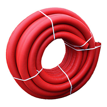 Труба двустенная гофрированная ПНД/ПВД d110/94,2 мм SN4 с протяжкой бухта 50 м