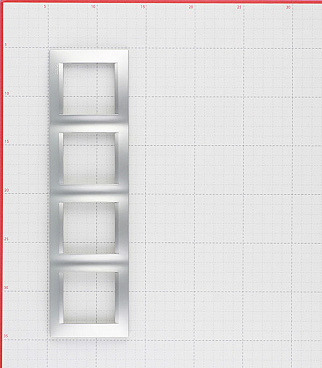 Рамка Simon 15 четырехместная алюминий (1500640-033)