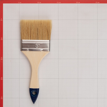 Кисть плоская смешанная щетина деревянная ручка 75х12 мм для красок и антисептиков на водной основе