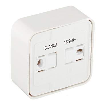 Розетка Systeme Electric Blanca накладная молочная со шторками (BLNRA001112)