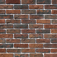 Искусственный камень White Hills Лондон Брик коричневый махагон (60 шт.=1,16 кв.м)