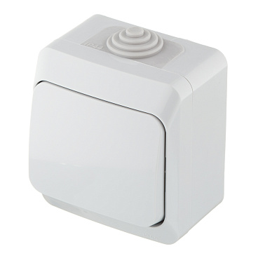 Выключатель Systeme Electric Этюд одноклавишный накладной серый (BA10-041C)