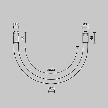 Трековый светильник Technical TR154-1-27W3K-PT