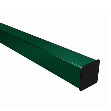 Столб для забора 60х60х2 мм 3 м зеленый RAL 6005