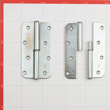 Петля ПН-1 карточная левая разъемная 130х70 мм цинк (2 шт.)