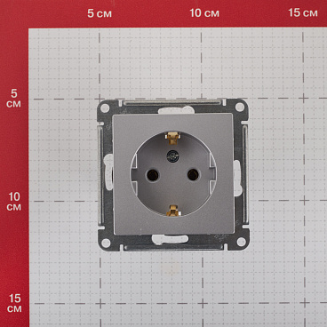Розетка Systeme Electric AtlasDesign встраиваемая алюминий (ATN000343)