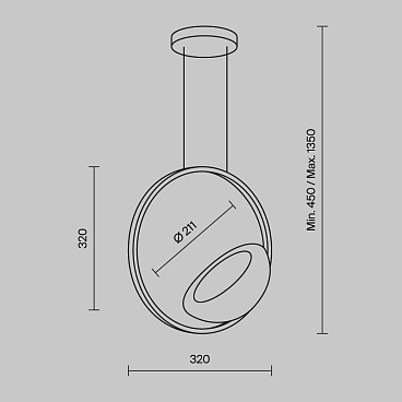 Подвесной светильник Maytoni MOD327PL-L5BS3K