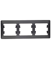 Рамка Systeme Electric Glossa трехместная антрацит (GSL000703)