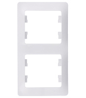 Рамка Systeme Electric Glossa двухместная белая (GSL000106)