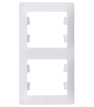 Рамка Systeme Electric Glossa двухместная белая (GSL000106)