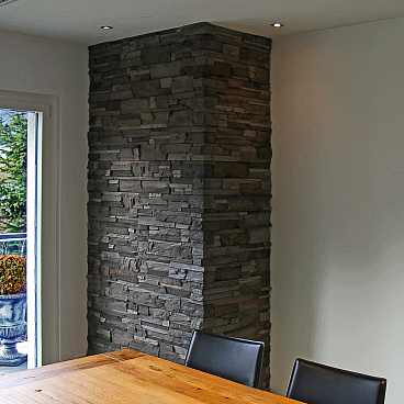 Искусственный камень White Hills Фьорд Лэнд черно-серый (24 шт.=0,8 кв.м)