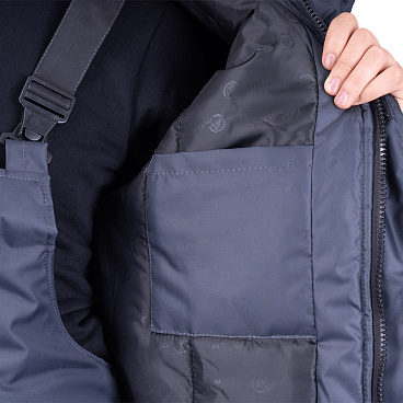 Костюм рабочий мужской утепленный ГК Спецобъединение Роуд 52-54 рост 182-188 см темно-серый/черный