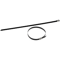 Стяжка кабельная ЭРА 400х7,9 мм с полимерным покрытием нержавеющая сталь черная (10 шт.) (NO-225-261)