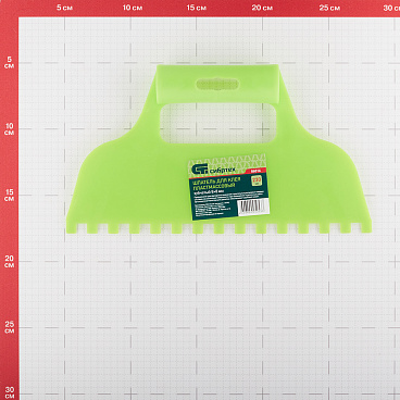 Шпатель для клея зубчатый Сибртех 230 мм С4 пластиковый (86016)