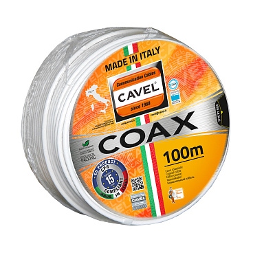 Кабель коаксиальный телевизионный SAT 50M 1х1 мм экранированный Cavel (100 м)