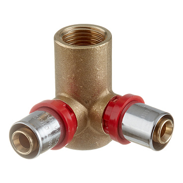 Водорозетка Tiemme двухплоскостная 16(пресс) х 1/2 ВР(г)