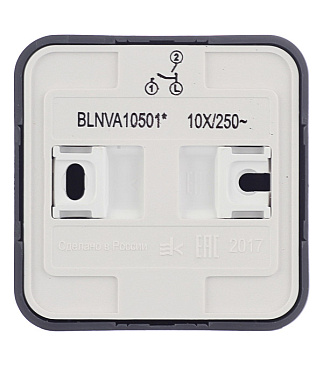 Выключатель Systeme Electric Blanca двухклавишный накладной антрацит (BLNVA105016)