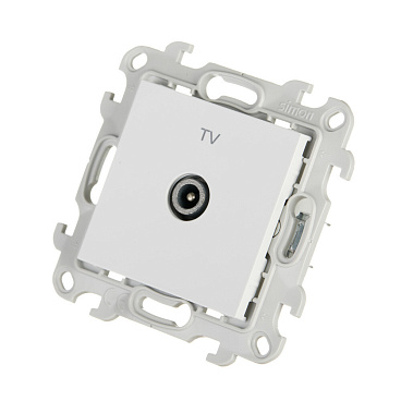 Розетка телевизионная Simon 24 Harmonie встраиваемая белая TV (2410475-030)