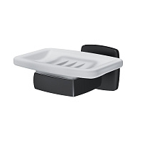 Мыльница для ванной AM.PM Gem с держателем стекло/металл черная (A9034222)