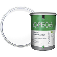 Эмаль универсальная акриловая Ореол белая глянцевая 1 кг