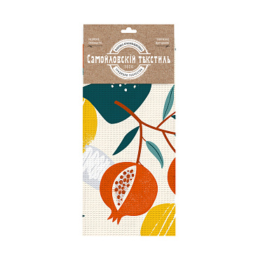 Полотенце вафельное кухонное Самойловский текстиль Фрукты 2 45х60 см мультиколор