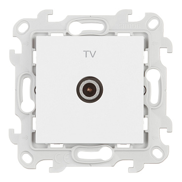 Розетка телевизионная Simon 24 Harmonie встраиваемая белая (2450476-030)