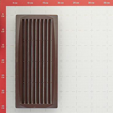 Решетка вентиляционная пластиковая переточная Era ДП 300х135 мм коричневая