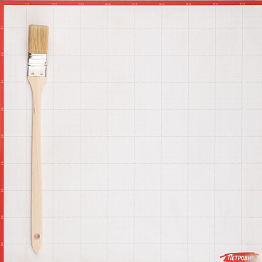 Кисть радиаторная натуральная щетина деревянная ручка 38х9 мм для эмалей и лаков на алкидной основе