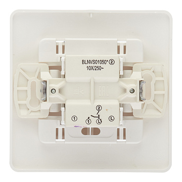 Выключатель Systeme Electric Blanca двухклавишный встраиваемый молочный (BLNVS010502)