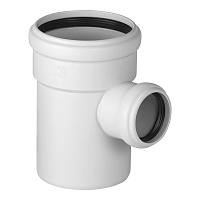 Тройник Ostendorf SKEA d110х58 мм 87° пластиковый бесшумный для внутренней канализации (335420)