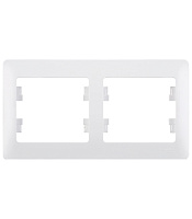 Рамка Systeme Electric Glossa двухместная белая (GSL000102)