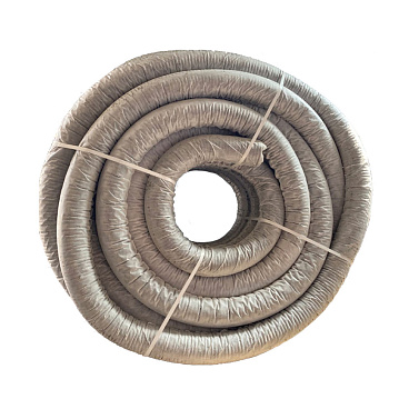 Труба дренажная гофрированная ДГТ-ПНД d110 мм SN4 с перфорацией в фильтре бухта 50 м