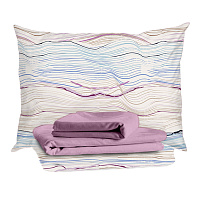 Комплект постельного белья Евро тенсель Mona Liza Melody голубой с простыней 240х260 см