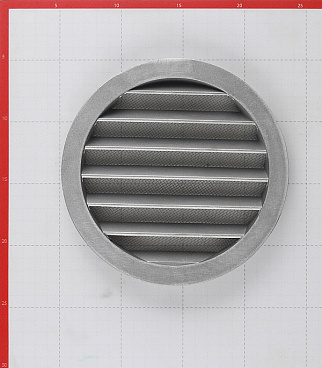 Решетка вентиляционная алюминиевая наружная Era d160 мм с фланцем d185 мм без покрытия