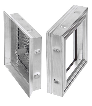 Люк ревизионный под плитку напольный Практика Барьер алюминиевый 200х200 мм скрытый