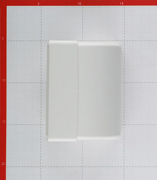 Колено вертикальное пластиковое для плоских воздуховодов 55х110 мм 90°