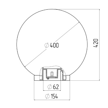 Светильник садово-парковый Svet Анелма белый 420 мм E27 100 Вт IP44 (1200-00010)