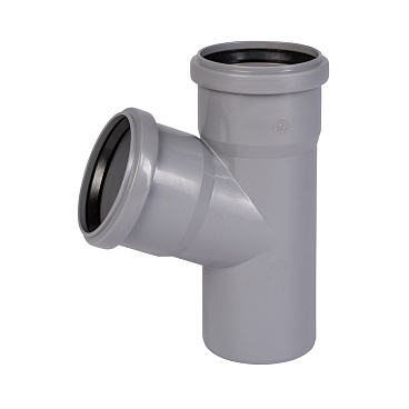 Тройник Ostendorf HTEA d75 мм 67° пластиковый для внутренней канализации (113300)