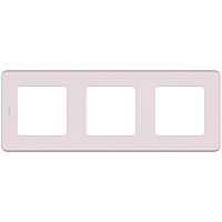 Рамка Legrand Inspiria трехместная розовая (673954)