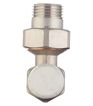Клапан запорный угловой Tiemme 1/2 НР(ш) х 1/2 ВР(г) для радиатора (3230001)
