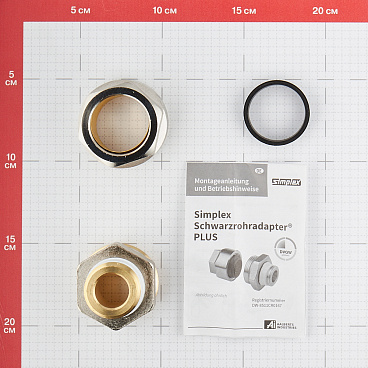 Адаптер трубный Simplex Plus 1" х G 1 НР для стальных труб (F13081)