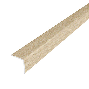 Уголок для плитки ламинированный скошенный край алюминиевый 2700х20х20 мм дуб кентерберри