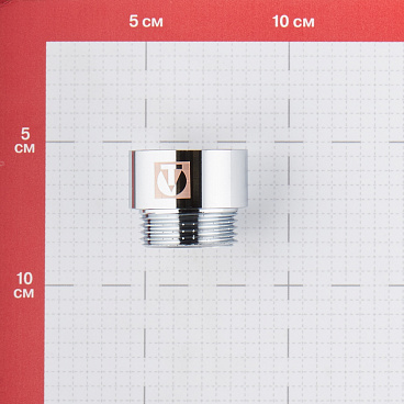 Удлинитель Valtec 20 мм х 1 ВР(г) х 1 НР(ш) хром латунный (VTr.198.C.0620)