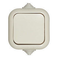 Выключатель Svet одноклавишный накладной бежевый (0601-00071)
